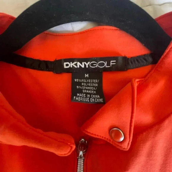 DYNY Golf Quarter Zip Shirt - Orange & Black - Short Sleeve - Stylish & Function - Picture 3 of 7